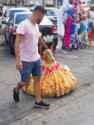 A big dress for a little girl